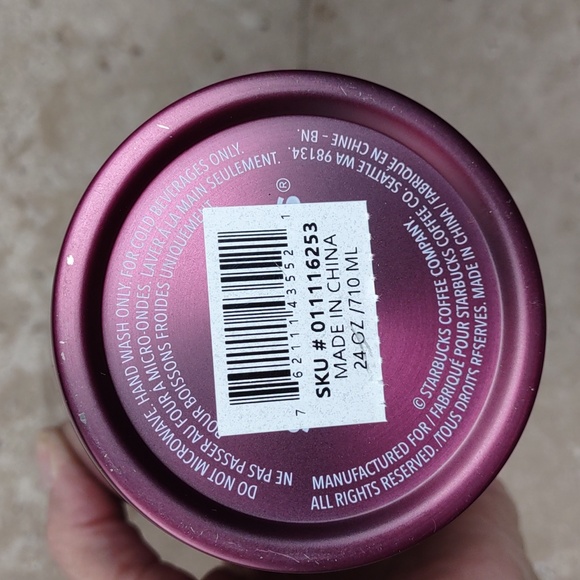 Starbucks Fall 2020 Plum Rose Stainless Steel 24oz Tumbler - Picture 4 of 6